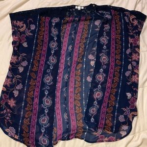 Kimono over throw